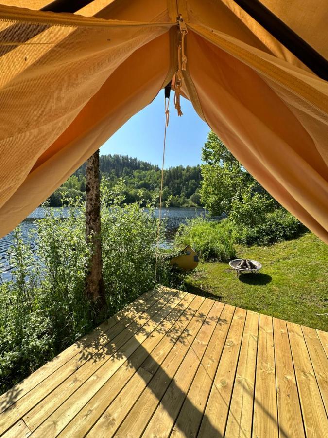 Glamping On Idyllic Lake, Paddle Boards & Rowboat Porsgrunn Exterior foto